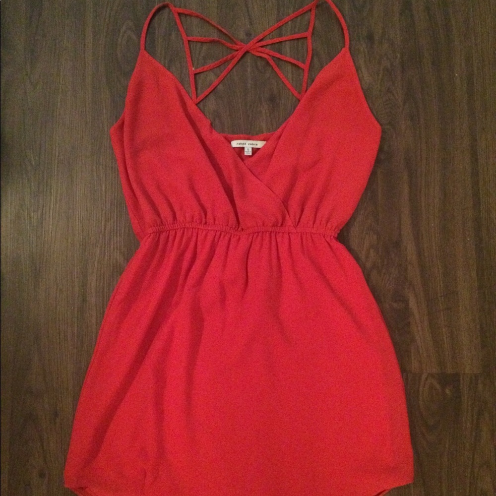 Women’s Strap Back Mini Dress - naked zebra